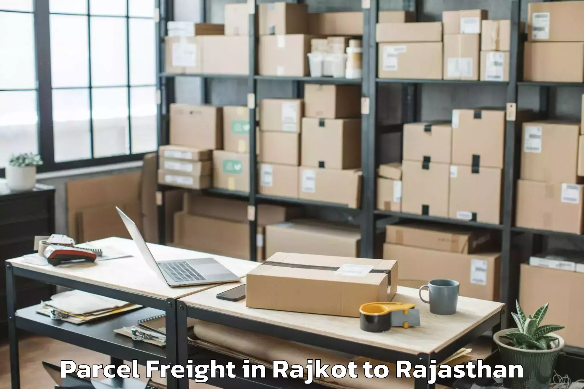 Expert Rajkot to Mahindra World City Jaipur Parcel Freight